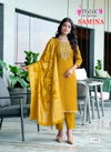 Samina Vol 1 by Mystic 9 Rayon Roman Silk Kurti With Bottom Dupatta Exporters In India